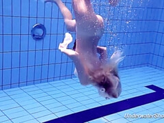 18, ブロンド, ヨーロピアン, ヌード, 公共, 一人, ティーン, 水中