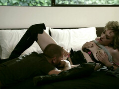Américain, Blonde, Queue, Fétiche, Bâillonner, Seins naturels, Chatte, Rasée