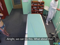 Amateur, Médecin, Doigter, Léchez, Infirmière, Bureau, Chatte, Uniforme