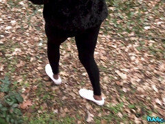 Leie, Schwarz, Blasen, Hundestellung, Europäisch, Handjob, Natürlichen titten, Im freien