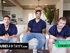 Kwartet, Groepseks, Hd, Ondergoed, Orgie, Sportoefening, Tatoeage, Uniformpje