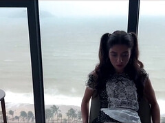 Arsch, Grosser arsch, Blondine, Blasen, Spermaladung, Hardcore, Hausmädchen, Masturbation