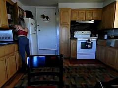 美女, デカパイ, カワイイ, 一人, オッパイの, ウェブカメラ