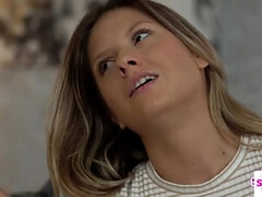 Blond, Pijpbeurt, Vrouw, Handbeurt, Orgasme, Geschoren, Trio, Tieten likken