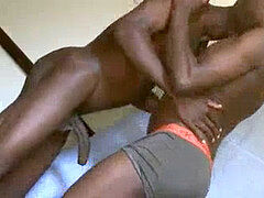 Africain, Noire, Homosexuelle, Suçant