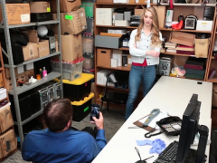 Cute russian teen shoplifter gets punish fucked hard