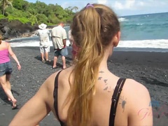 Amateur, Cul, Plage, Éjaculer dans la bouche, Petite amie, Pov, Chatte, Dormant