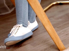 Universidad, Gafas, Tacones, Lesbiana, Lamidas, Orgasmo, Tímido, Adolescente