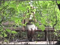 Big naturals boobs flashing on public - Brunette exhibitionist mom outdoors in park