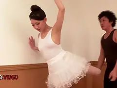 Steamy Asian ballerina caps intense porn act with hot cumshot finish