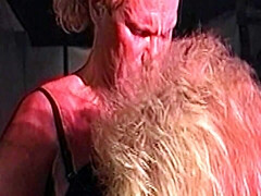 Grote mammen, Blond, Pijpbeurt, Vingeren, Ondergoed, Oud