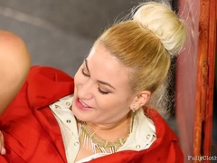 Blonde, Habillées, Tir de sperme, Hard, Nue, Rugueux, Jarretelles