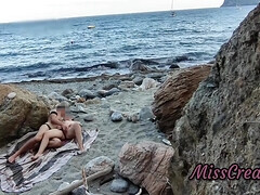 Amateur, Plage, Exhib, Français, Masturbation, Orgasme, De plein air, Voyeur