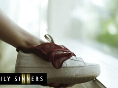 Blondine, Blasen, Hundestellung, Familie, Lecken, Muschi, Titten