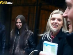 アナル, ブロンド, 茶髪の, 大学生, 中出し, ヒール, ストッキング, タトゥー