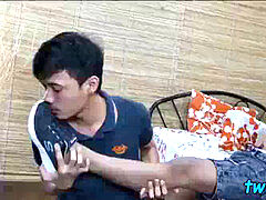 Aziatisch, Pijpbeurt, Sperma shot, Voeten, Homo