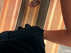 Cul, Queue, Seins naturels, De plein air, Pov, Chatte, Fessée, Nénés