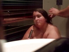 Amateur, Belle grosse femme bgf, Derrière les coulisses, Gros seins, Britannique, Brunette brune, Hd, Massage