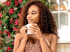 Asombroso, Morena, Ébano, Penetracion con dedos, Abierta, Peludo, Solo, Adolescente