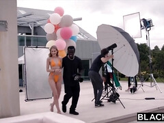 BLACKED Gorgeous model can't resist her photographer's BIG BLACK DICK