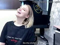 素人, 美人, ブロンド, 言葉責め, 服従, 自家製, 裸, ティーン