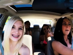 Amateur, Rubia, Morena, Europeo, Grupo, Hd, Al aire libre, Trio