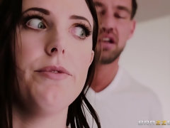 Greedy cock sucking and sensual sex with Angela White