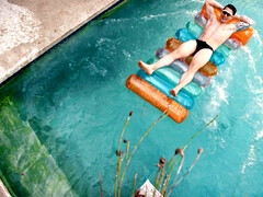 Erótico, Rostro sentado, Hembra, Sexo duro, Besar, Lesbiana, Piscina, Coño