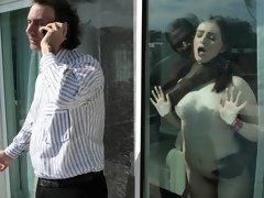デカ尻, フェラチオ, バック, 毛深い, 手コキする, 異人種間, ティーン, オッパイの