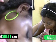 18, デカ尻, デカチン, 茶髪の, イマラチオ, バック, 黒人, ティーン