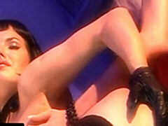 Anaal, Blond, Bruinharig, Vingeren, Latex, Lesbisch, Ondergoed, Kousen