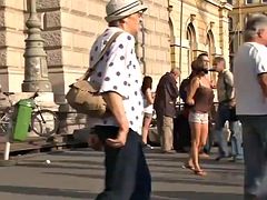 Lieveling, Grote mammen, Blond, Hardcore, Openbaar, Roemeense