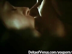 Vintage Lesbians 1970s - Young All-Natural Ladies Get Wet