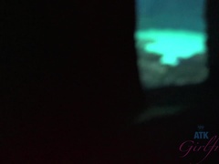 Enthousiasteling, Badkamer, Blond, Vingeren, Flashing, Vriendin, Kut duiken, Roken