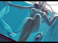 Femelle, Hd, Piscine, Public, Chatte, Russe, Serré, Sous marin