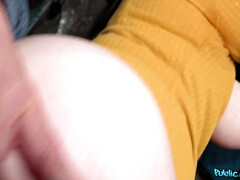 Enthousiasteling, Amerikaans, Grote mammen, Lul, Europees, Geld, Buiten, Openbaar