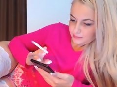 Enthousiasteling, Blond, Fetisj, Softcore pornografie, Alleen, Kousen, Webcamera