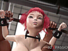 3dxpassion, big dick anal, restrained