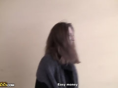 顔射, お金, ゴックンする, 三人