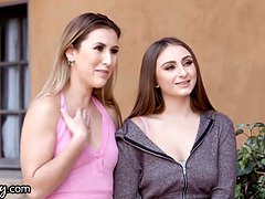 デカ尻, デカパイ, ブロンド, エロ熟女, レズビアン, なめる, 淫乱熟女, ティーン