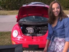 Nana, Gros seins, Sucer une bite, Voiture, Hard, Argent, Seins naturels, Adolescente