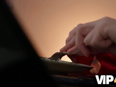 美人, 茶髪の, 服従, フェティッシュ, Hd, コキ, 叫ぶ, オッパイの