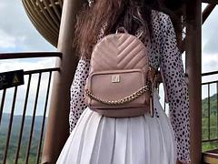 Couple, Tir de sperme, Exhib, Branlette thaïlandaise, Hard, Masturbation, De plein air, Pov