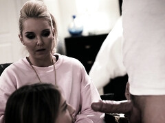 Kristen Scott and Aaliyah Love are sucking the cock