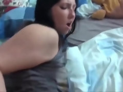 Amateur, Anal, Nana, Brunette brune, Éjaculation interne, Hard, Fait maison, Adolescente