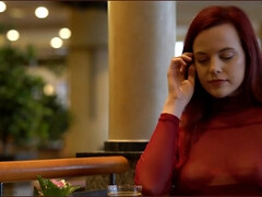 Kont, Gek, Flashing, Natuurlijke tieten, Openbaar, Roodharige vrouw, Tieten likken, Nat