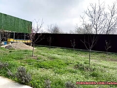 MILF Masturbates From Outdoor Into House