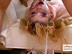 18 años, Rubia, Corrida, Corridas, Papá, Extremo, Sexo duro, Pequeña