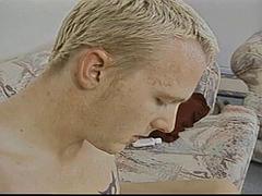 フェラチオ, 茶髪の, なめる, オッパイの, ヴィンテージ