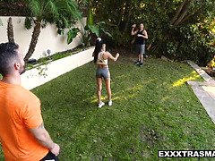 Pijpbeurt, Hd, Latijnse vrouw, Mexicaans, Klein, Zoon, Tiener, Trio